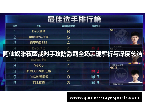 阿仙奴昨夜鏖战对手攻防激烈全场表现解析与深度总结